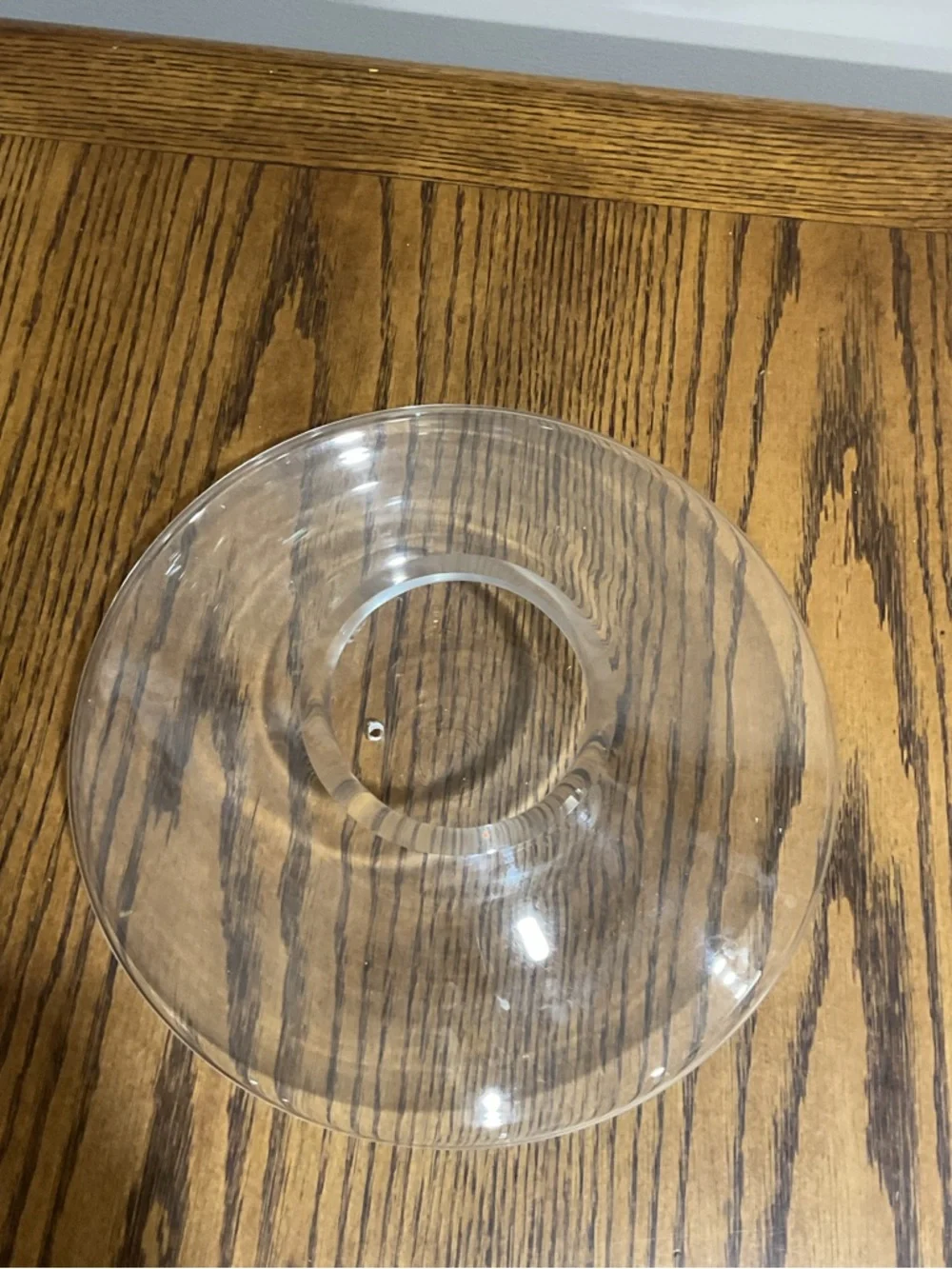 Clear Glass Ring Vase / Centerpiece for dried flowers or arrangement